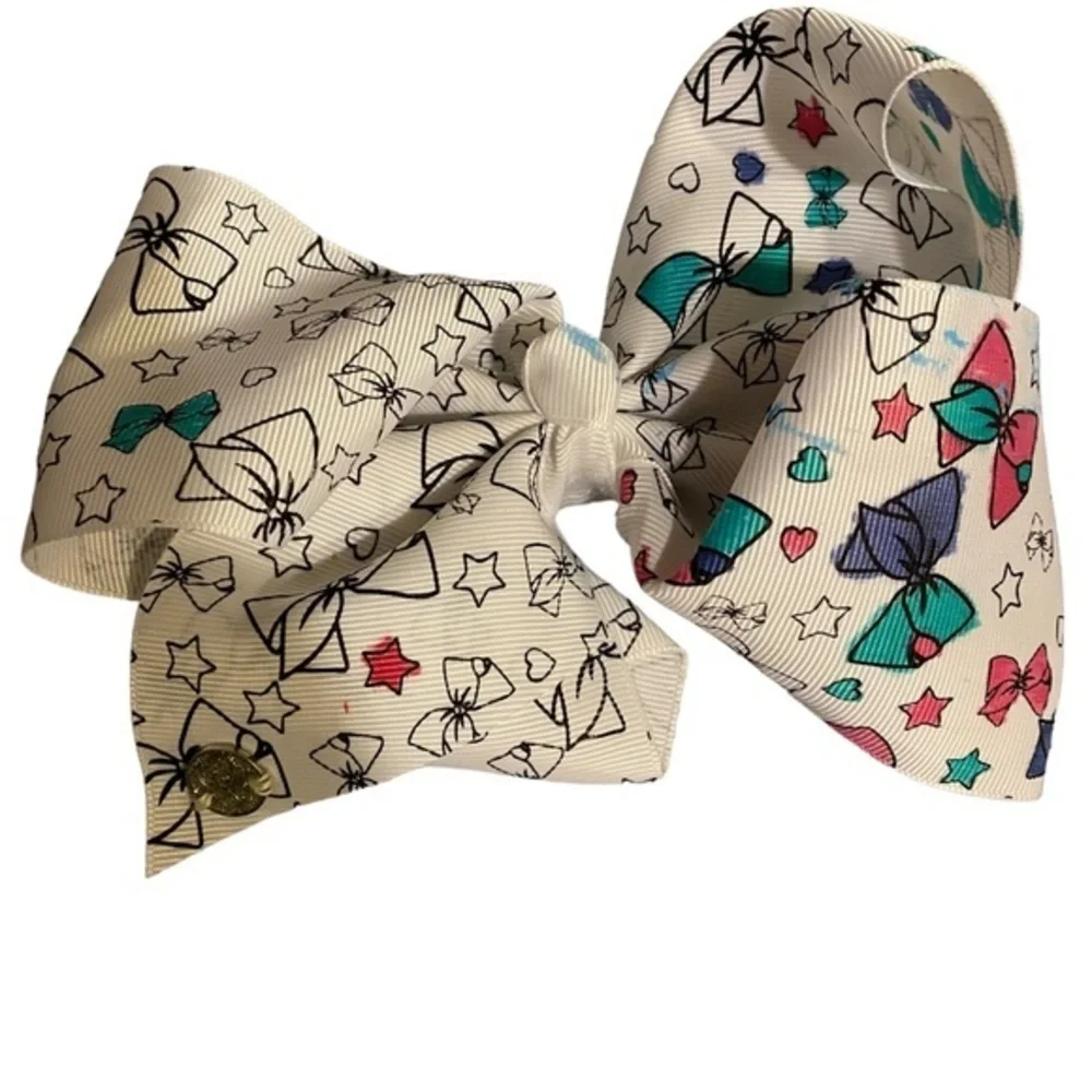 Jojo siwa hair bows large size colorful with bow holder